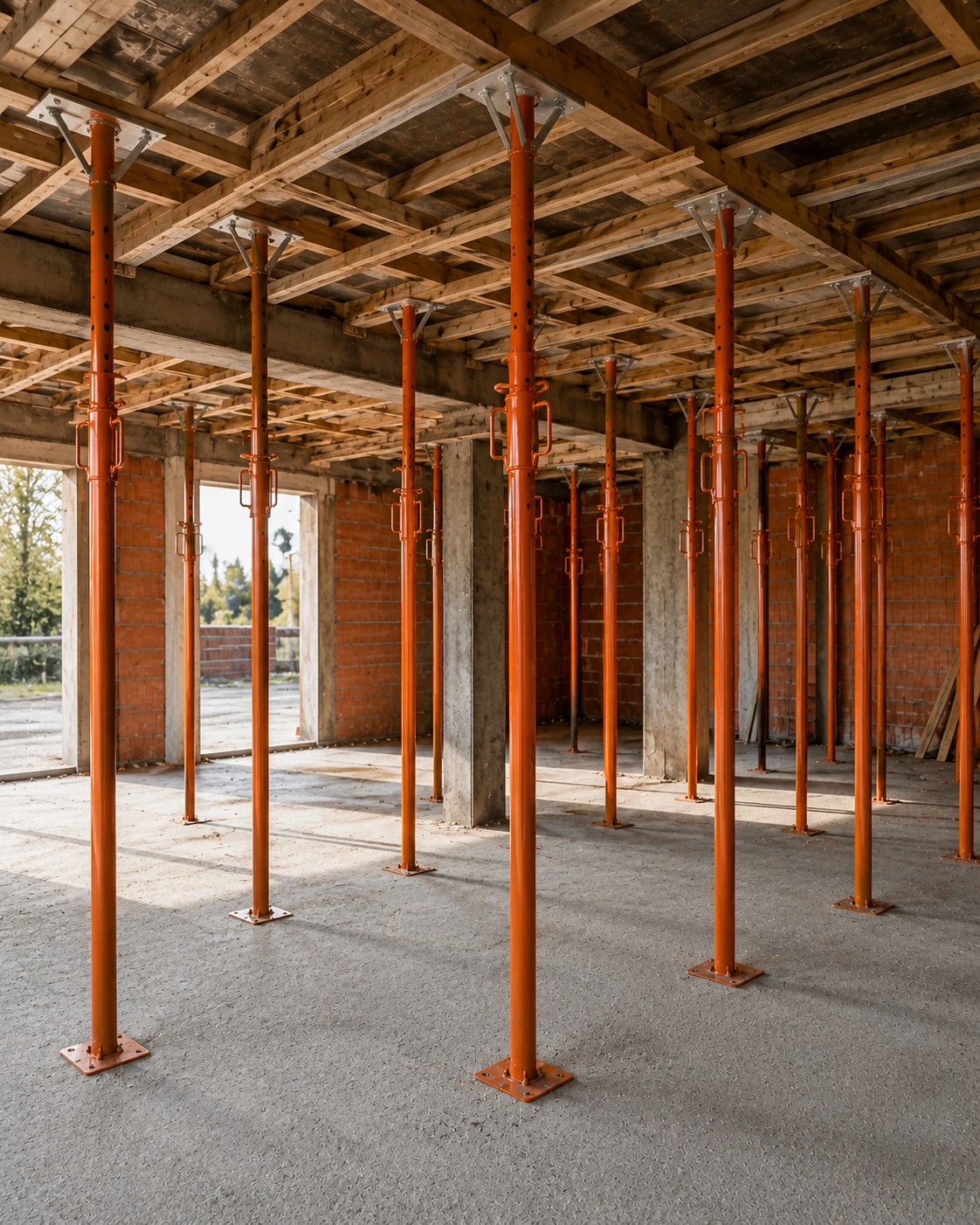 Escora Metálica Extensível PH450 aplicada em obra
